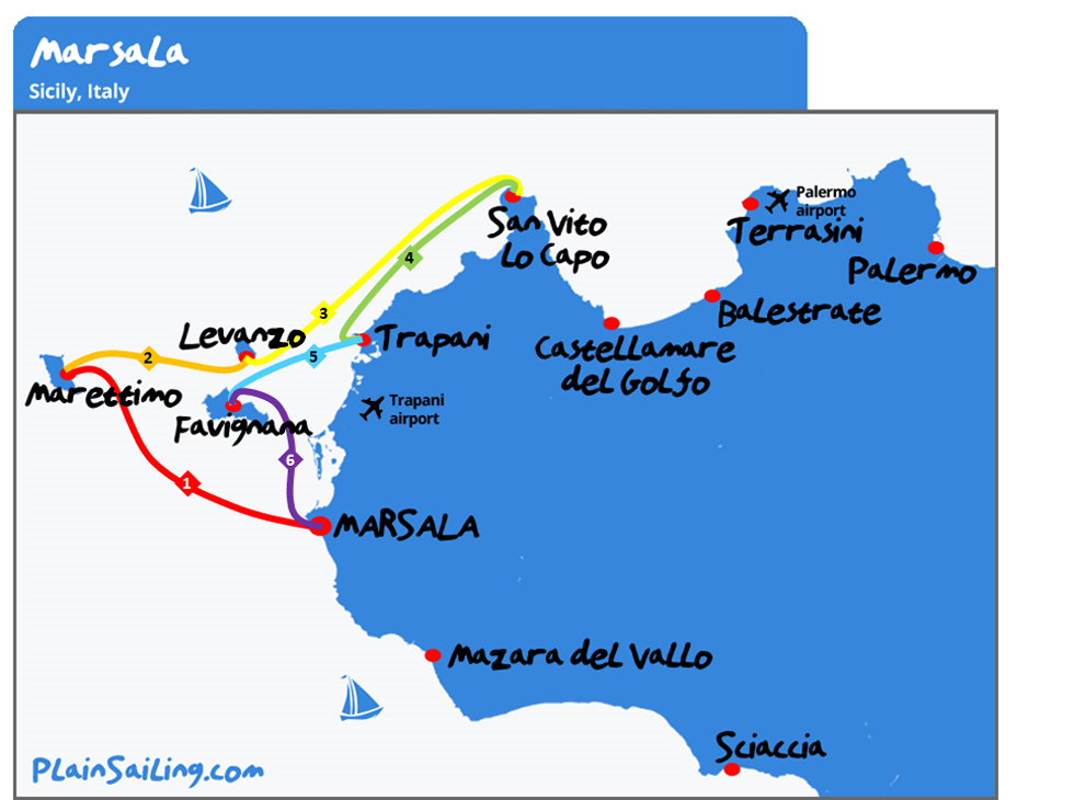 Marsala - 6 day sailing itinerary